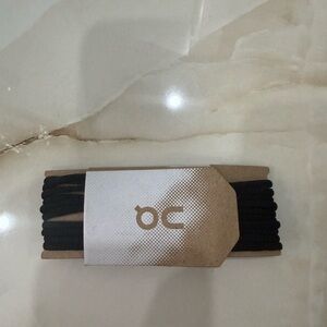 On cloud Black shoe laces